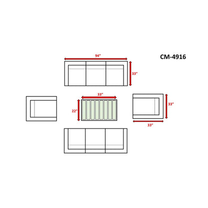 All Weather Wicker 8 Piece Patio Sectional Set With Cushions Modular Design - Gray Mix