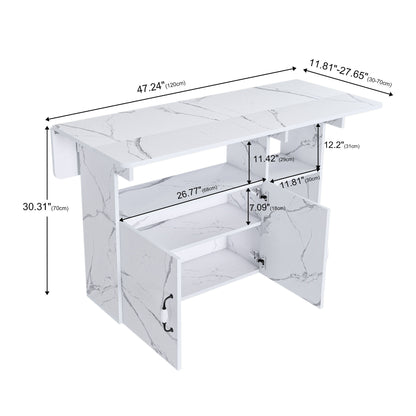 Multi Functional Folding Table With Storage Shelves And Wheels