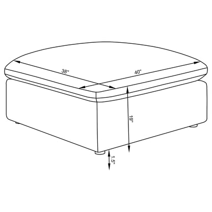 Hobson - Square Upholstered Comfort - Ivory