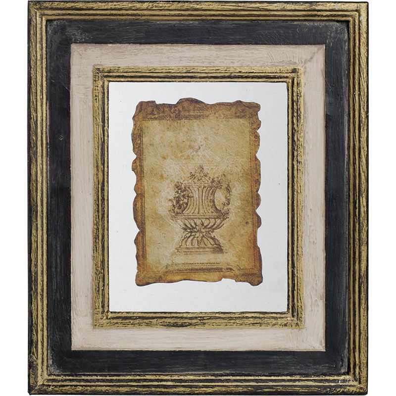 Lucian - Stylish Framed Antiqued Sculpture Print