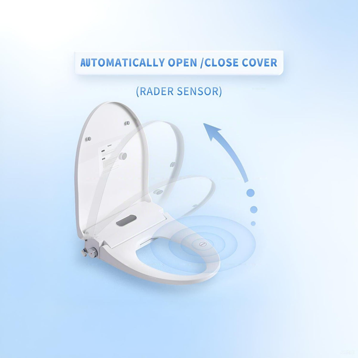 Smart Bidet Toilet Seat & Side Knob Adjustable Heated Seat With Water Temperature And Pressure Adjustment Portable Bidet - White