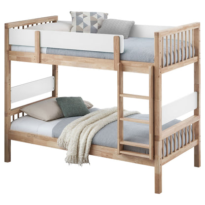 Ponderosa - Twin Over Twin Bunk Bed With Accents - Natural