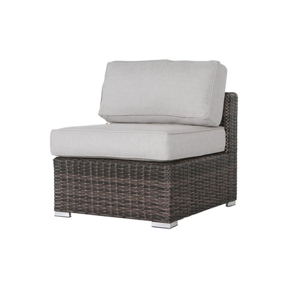 6 Person Seating Set With Cushions - Brown / Gray