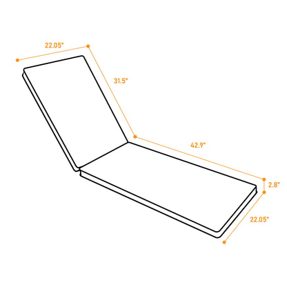 Outdoor Lounge Chair Cushion Replacement Patio Funiture Seat Cushion Chaise Lounge Cushion