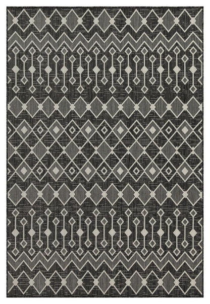 Sunshine - 5'3" X 7'3" Indoor, Outdoor Area Rug - Anthracite