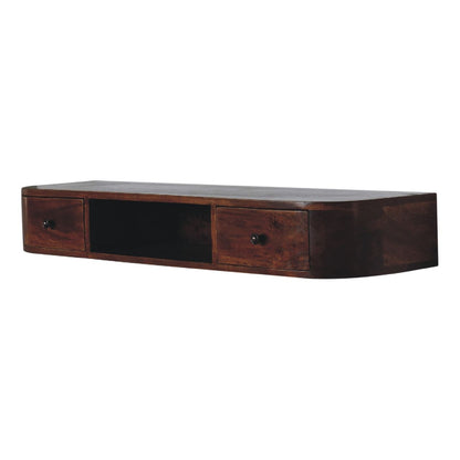 Lunar - 2 Drawer Floating Console - Chestnut