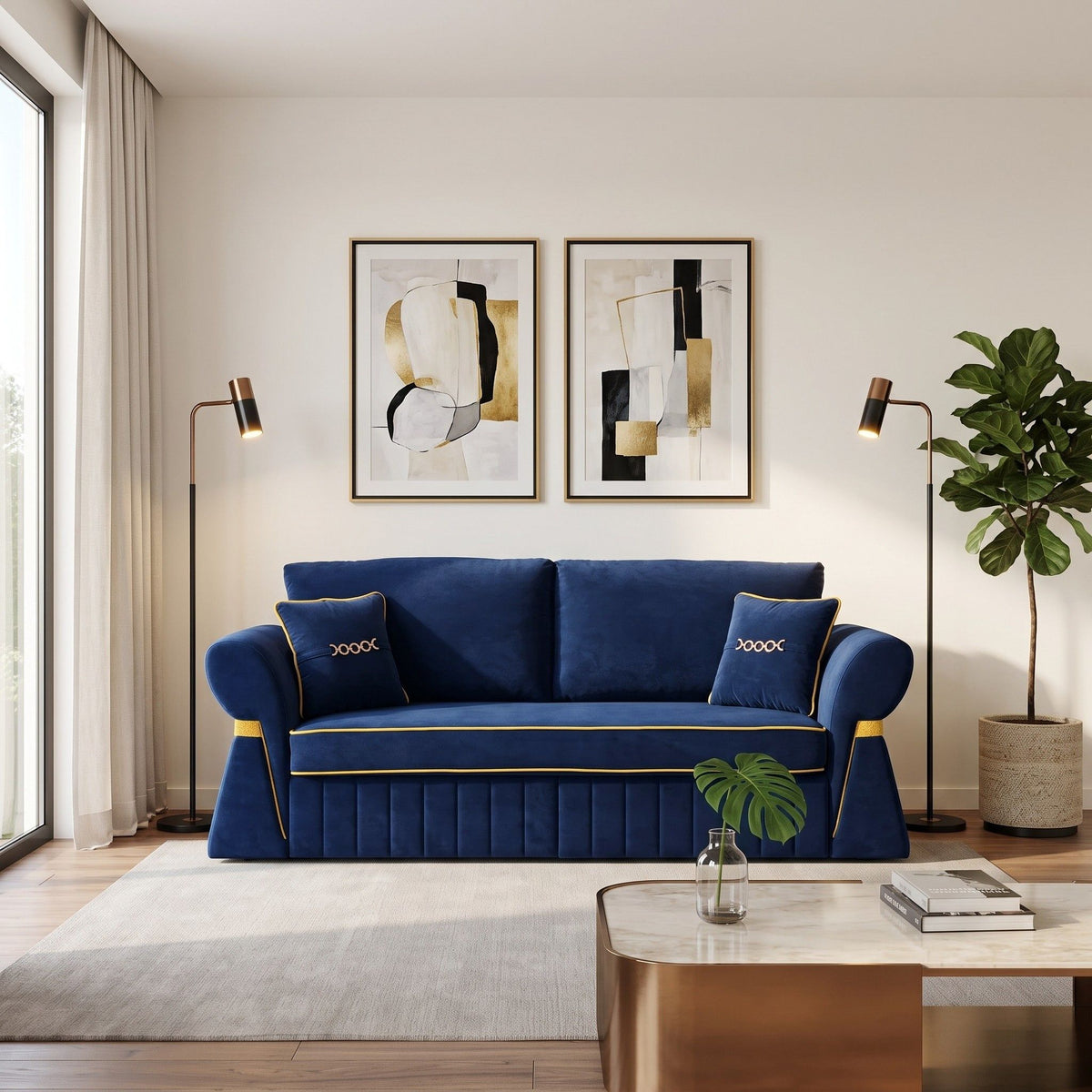 3 Seater Sofa & Pocket Coils And Foam Cushion