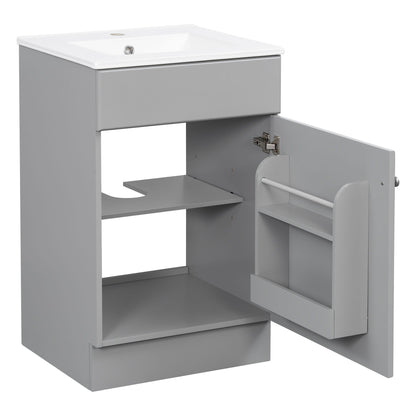 Bathroom Vanity With Sink, Cabinet With Adjustable Shelf