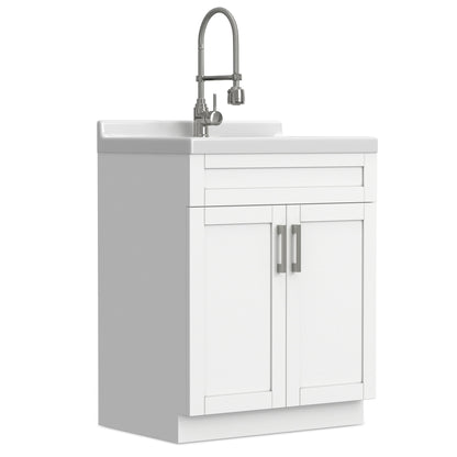 Hennessy - Deluxe Laundry Utility Sink And Cabinet