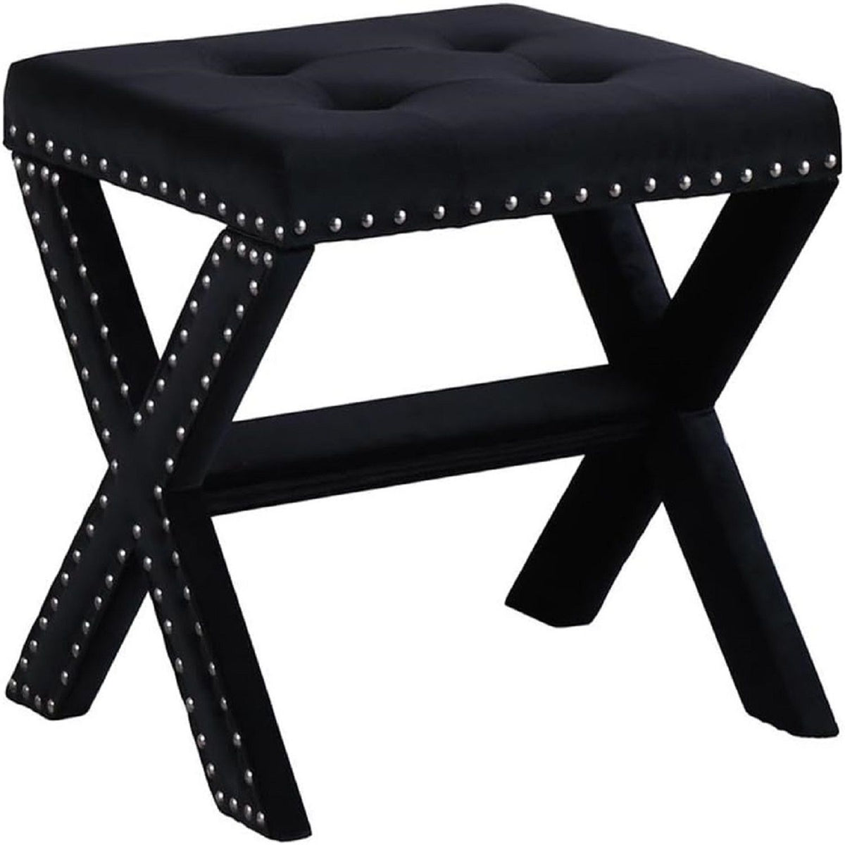 Upholstered Accent Bench With Nailhead Trim