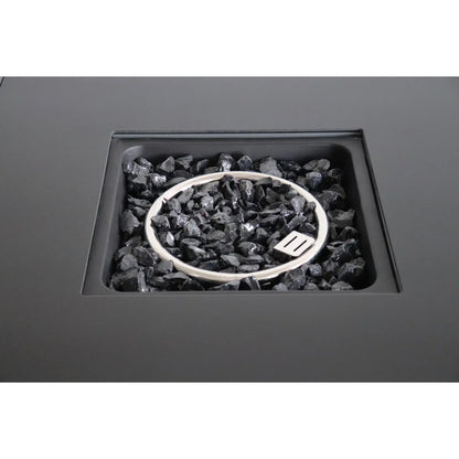 Durable Construction Outdoor Fire Pit Table With Lid - Gray