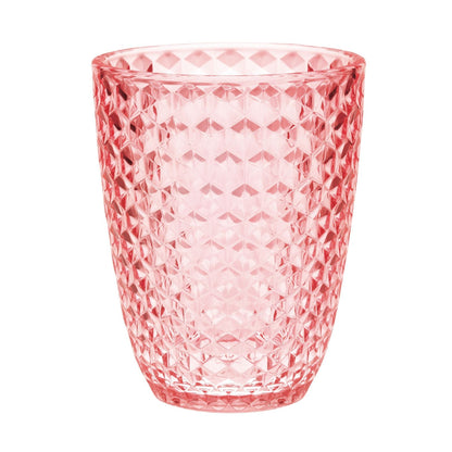 Leading Ware Diamond Cut Acrylic Glasses Drinking (Set of 4)