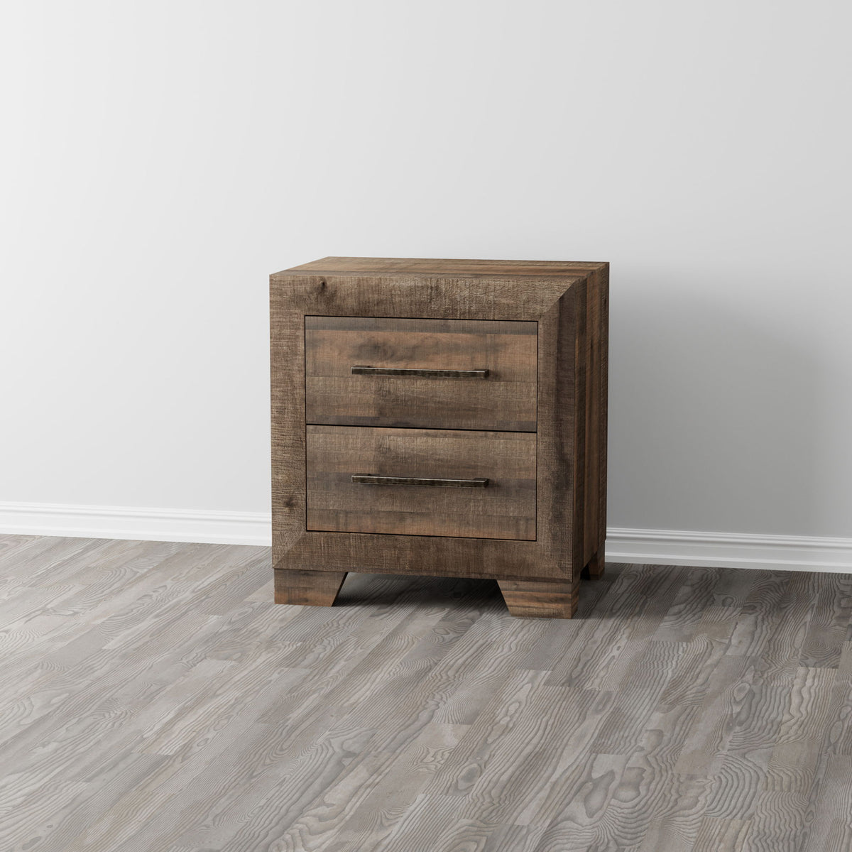 Plinz - 2 Drawer Nightstand - Brown