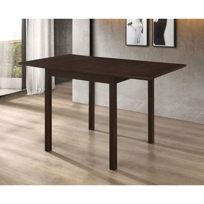 Dining Table With Drop Extension Leaf Table With Foldable Ends For Compact Spaces - Brown