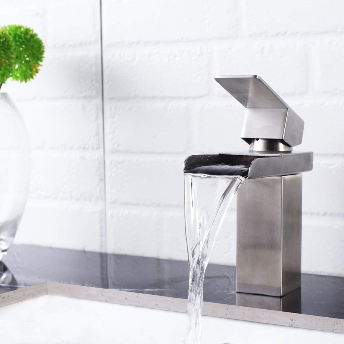 Single Handle Bathroom Faucet - Brushed Nickel