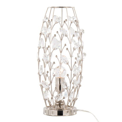 Crystal - Buds Contemporary Uplight Lamp - Nickel