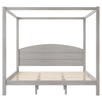 anopy Platform Bed With Headboard And Support Legs
