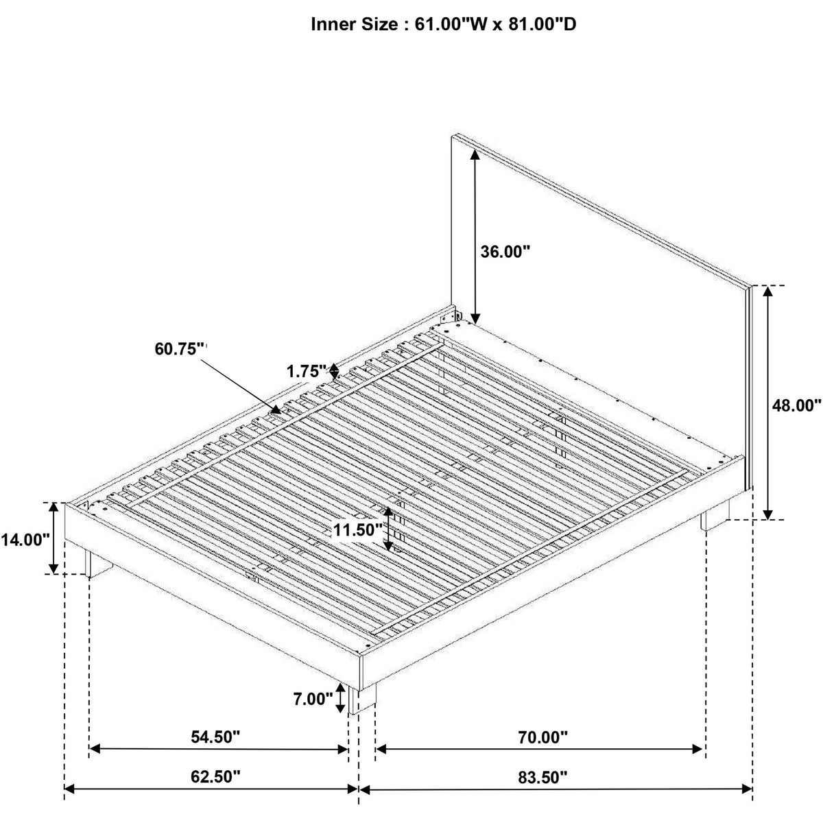 Hemlock - Platform Bed With Tall Headboard