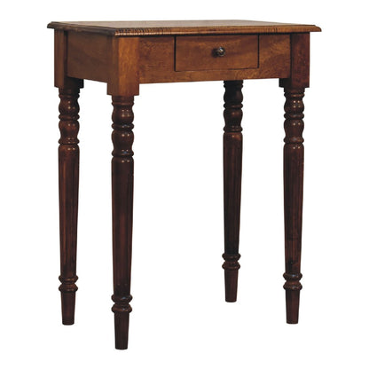 Turned Leg Writing Desk - Chestnut