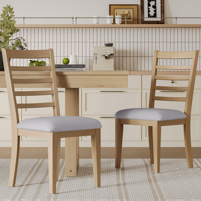 Upholstered Armless Chairs With High Ladder Back