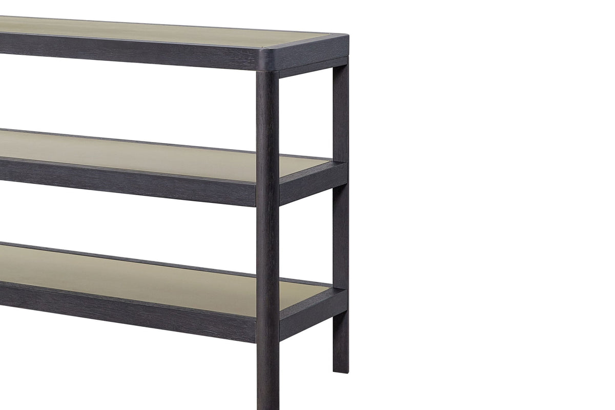 Console Table With Insets - Black