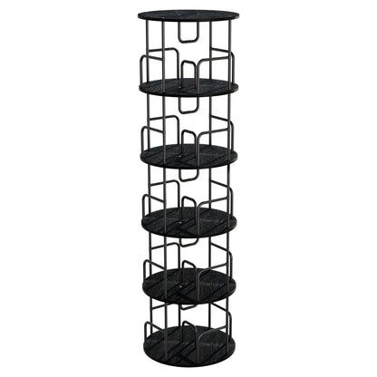 Rotating Bookshelf Tower 5 Tier Spinning 360 Degree Revolving Storage Shelf