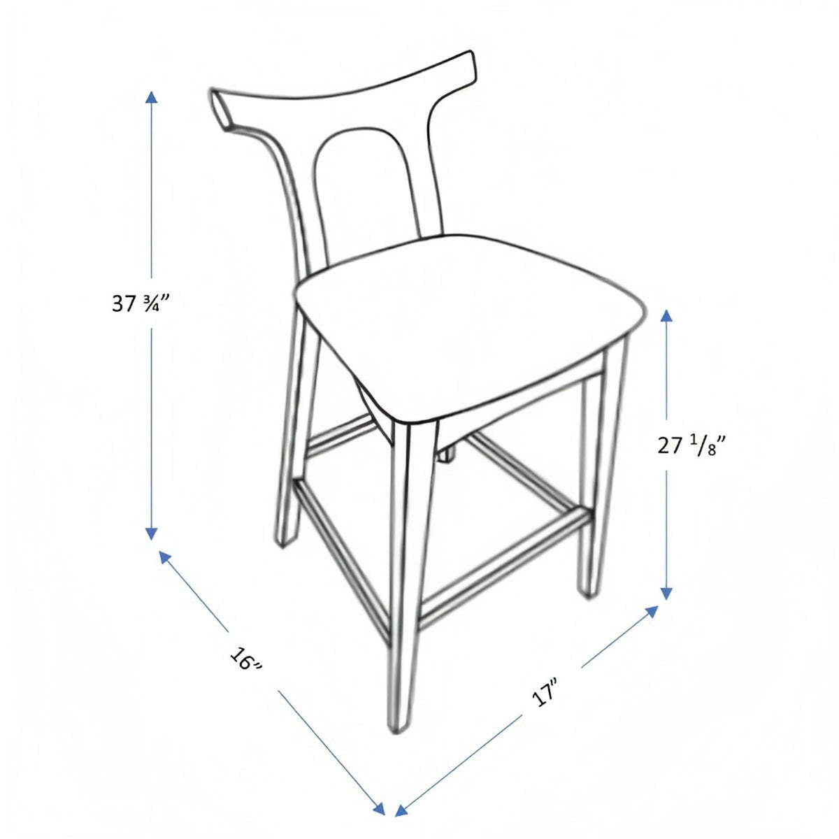 Hester - Upholstered, Square Bar Chair (Set of 2)