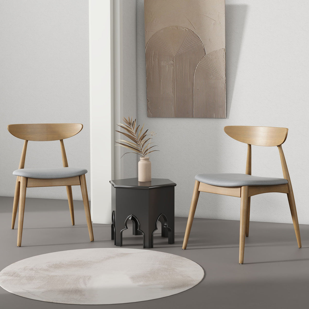 Ergonomic Back Dining Chairs (Set of 2)