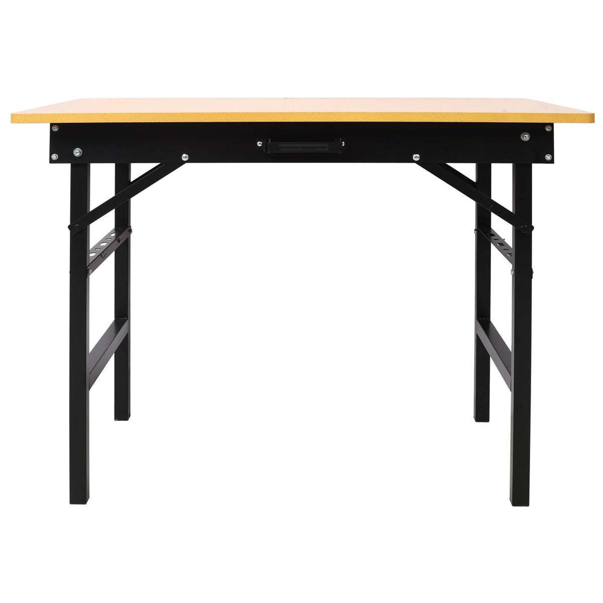 Portable Folding Work Table With Measuring Tape And Angle Finder Steel - Black