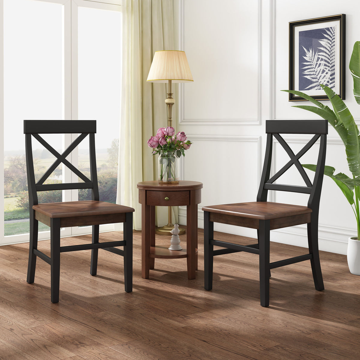 Plethora - Dining Chair With X Shaped Back (Set of 2)