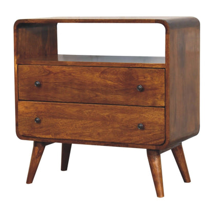Curved Charm Console - Brown