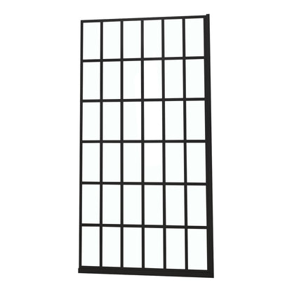 Frameless Fixed Shower Door, Open Entry Design