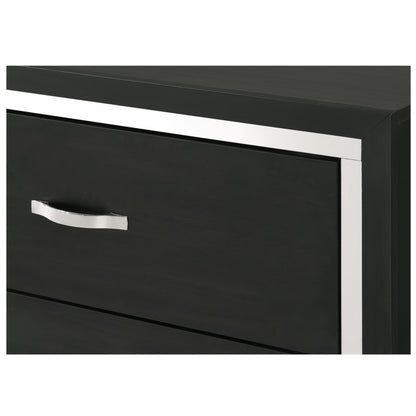 4 Drawer Bedroom Chest With Handles Furniture - Black