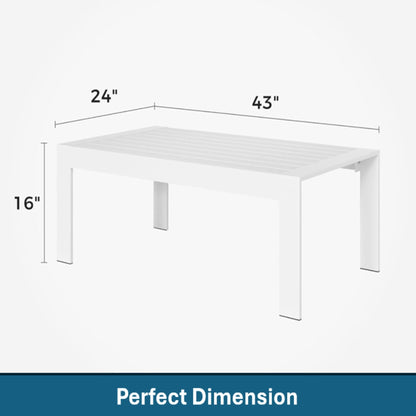 Modern Rectangle Outdoor Coffee Table