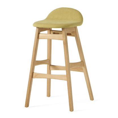 Contemporary Bar Stool With Stylish Seat And Small Backrest