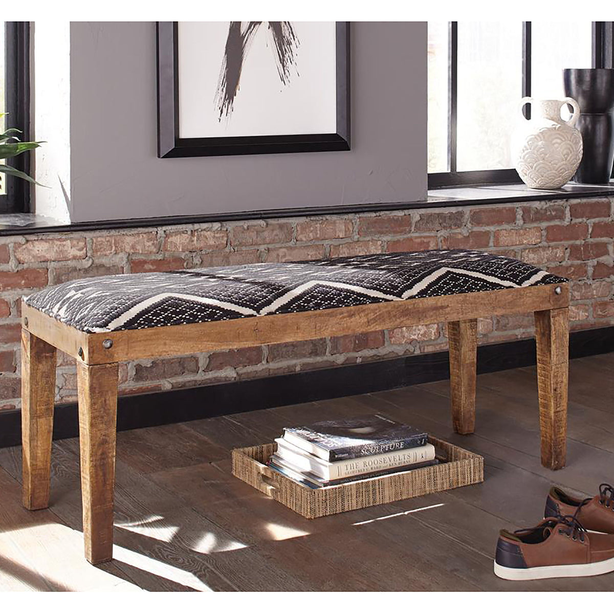 Upholstered Bench - Black