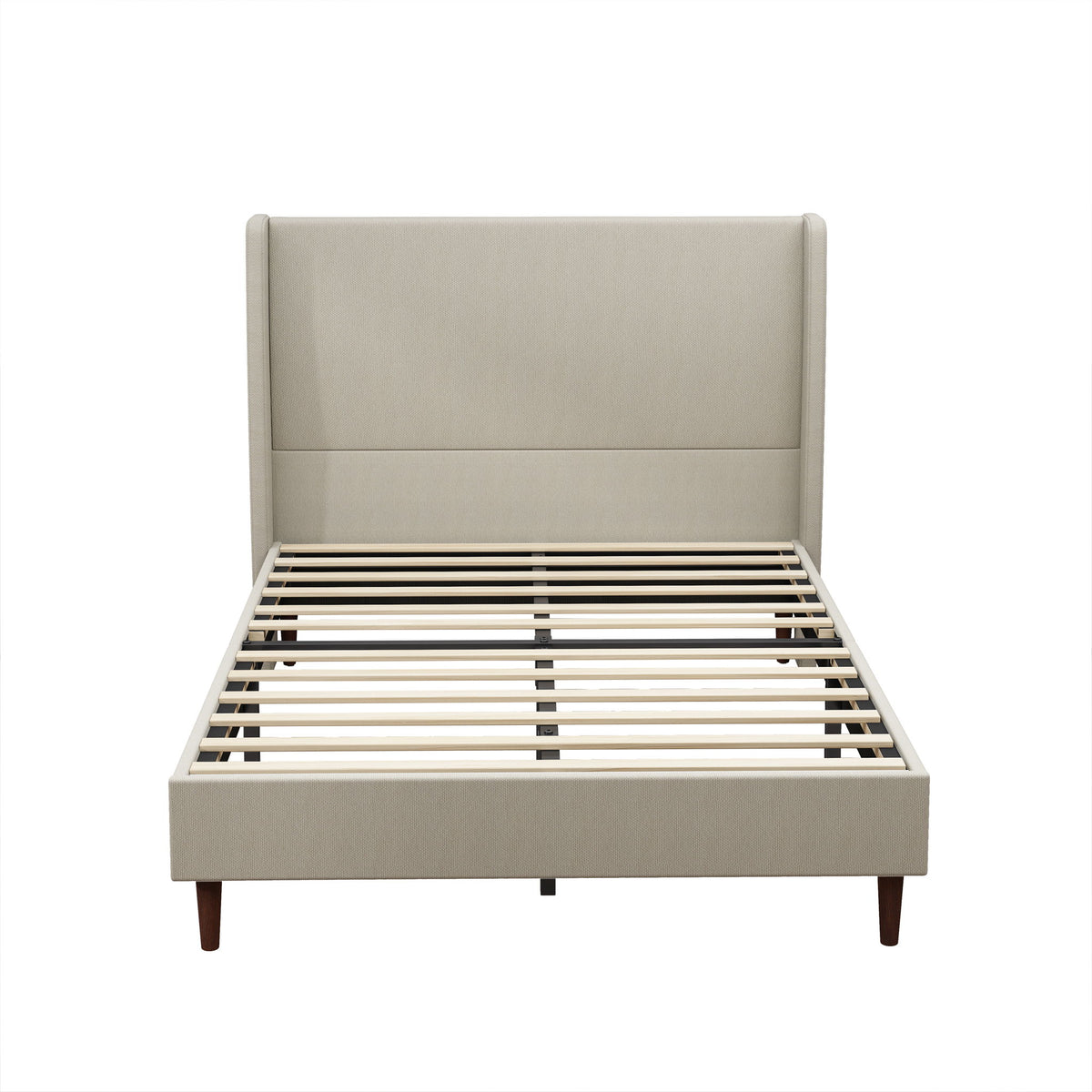 Upholstered Bed With High Headboard Design