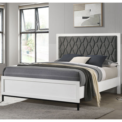 Taraval - Panel Bed With Upholstered Headboard
