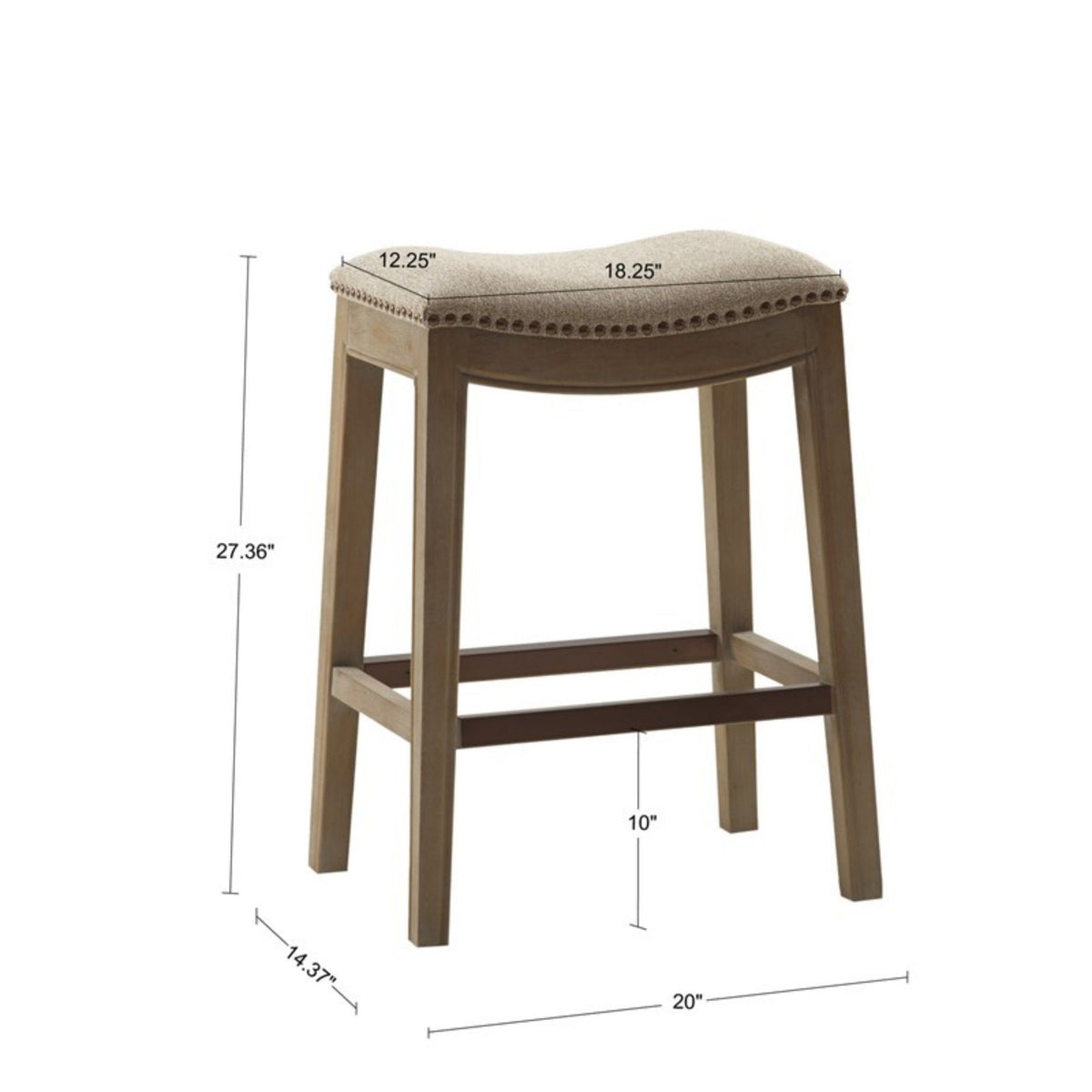 Saddle Counter Stool With High Density Foam