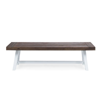 Tranquilizer - Outdoor Acacia Wood Bench With Slat Panel Design