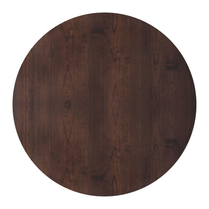 Tioga - 47" Round Table - Brown Cherry