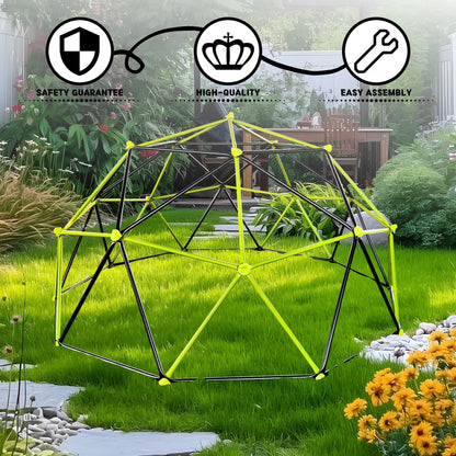 10 Sided Climbing Frame For Outdoor Playground With Colorful Climbing Stones