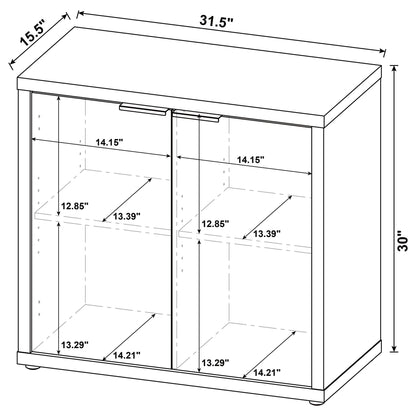Pamplona - 2 Door Accent Cabinet Hardware - Brown
