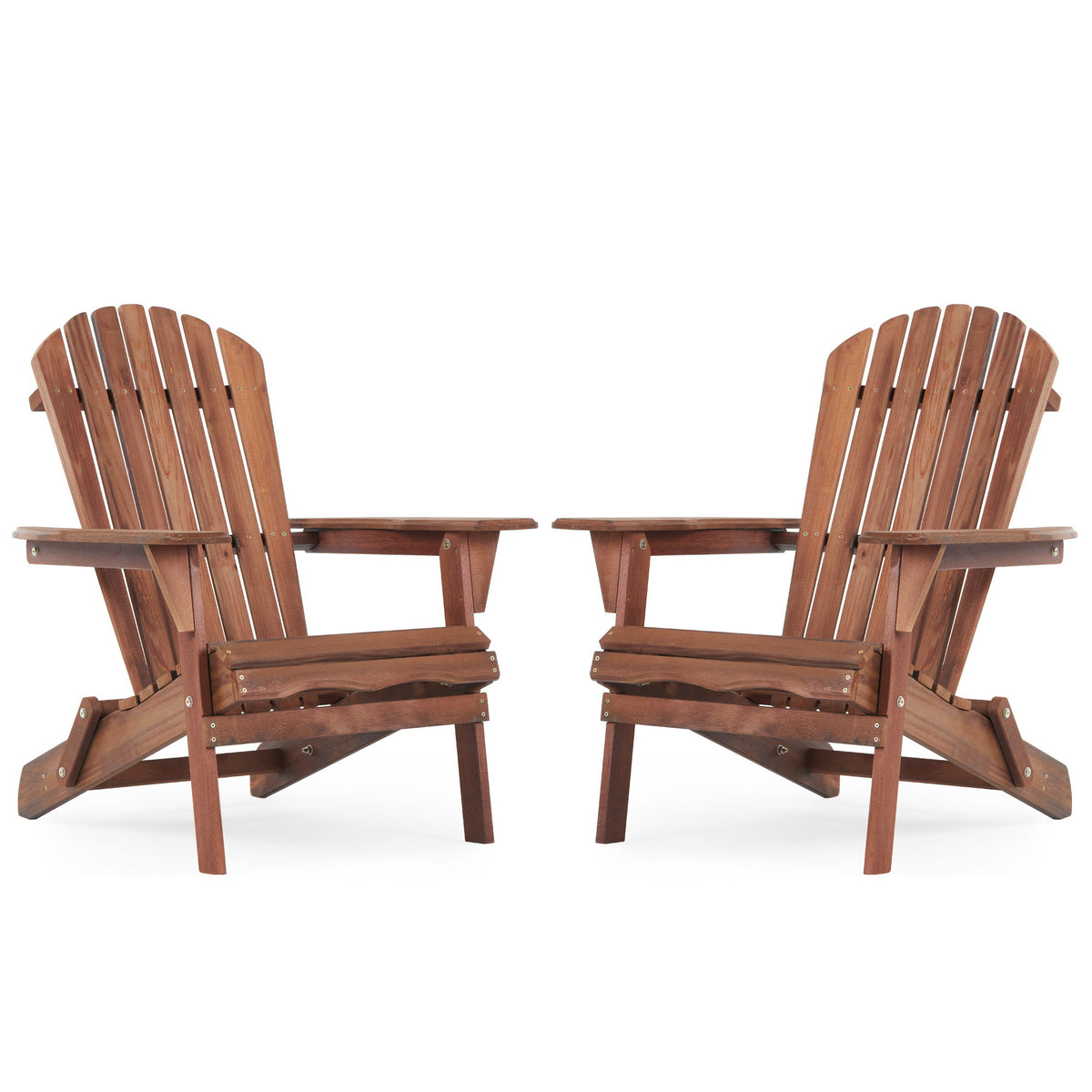 Lounge Patio Chair For Garden Outdoor Wooden Folding Adirondack Chair (Set of 2) Solid Cedar Wood Lounge Patio Chair For Garden