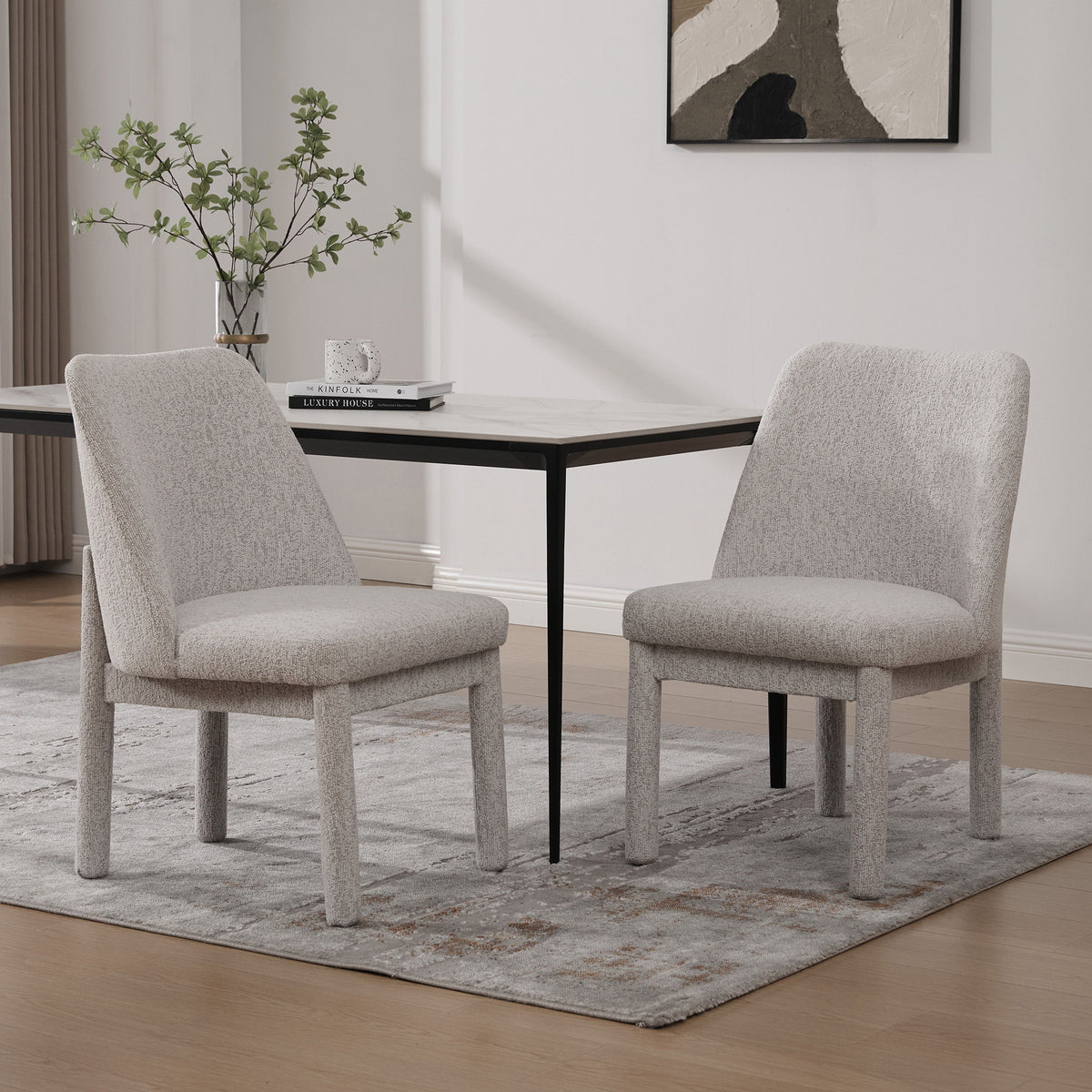Wide Minimalist Dining Chair